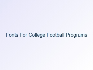 Iconic Lettering of Collegiate Football Programs