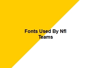 Nfl Team Fonts and Football Club Typefaces